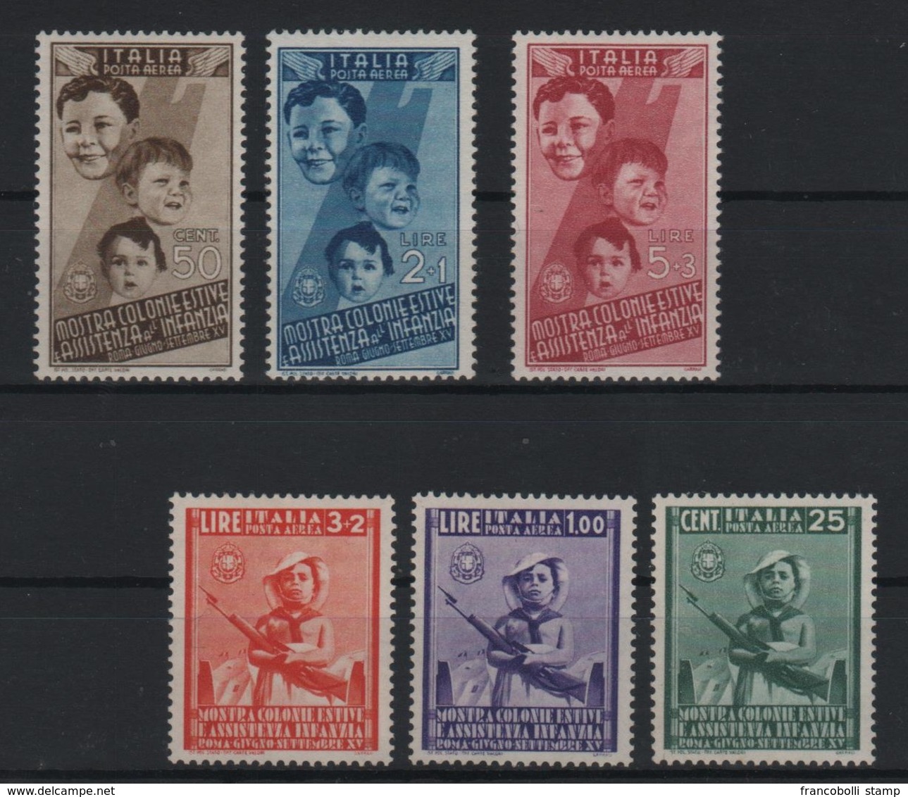 1937 Colonie Per L'infanzia Serie Cpl P.a. MLH - Nuovi