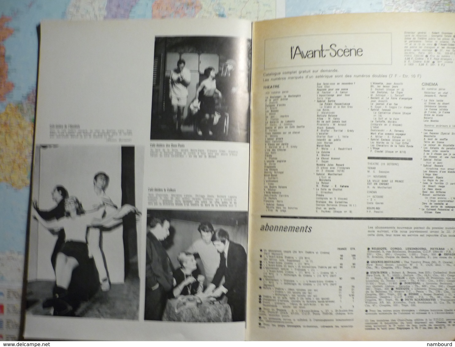 L'Avant-Scène Théâtre N°434 1-er Octobre 1969 Chêne et lapins angora Martin Walser Gilbert Badia / Jacques Dufilho