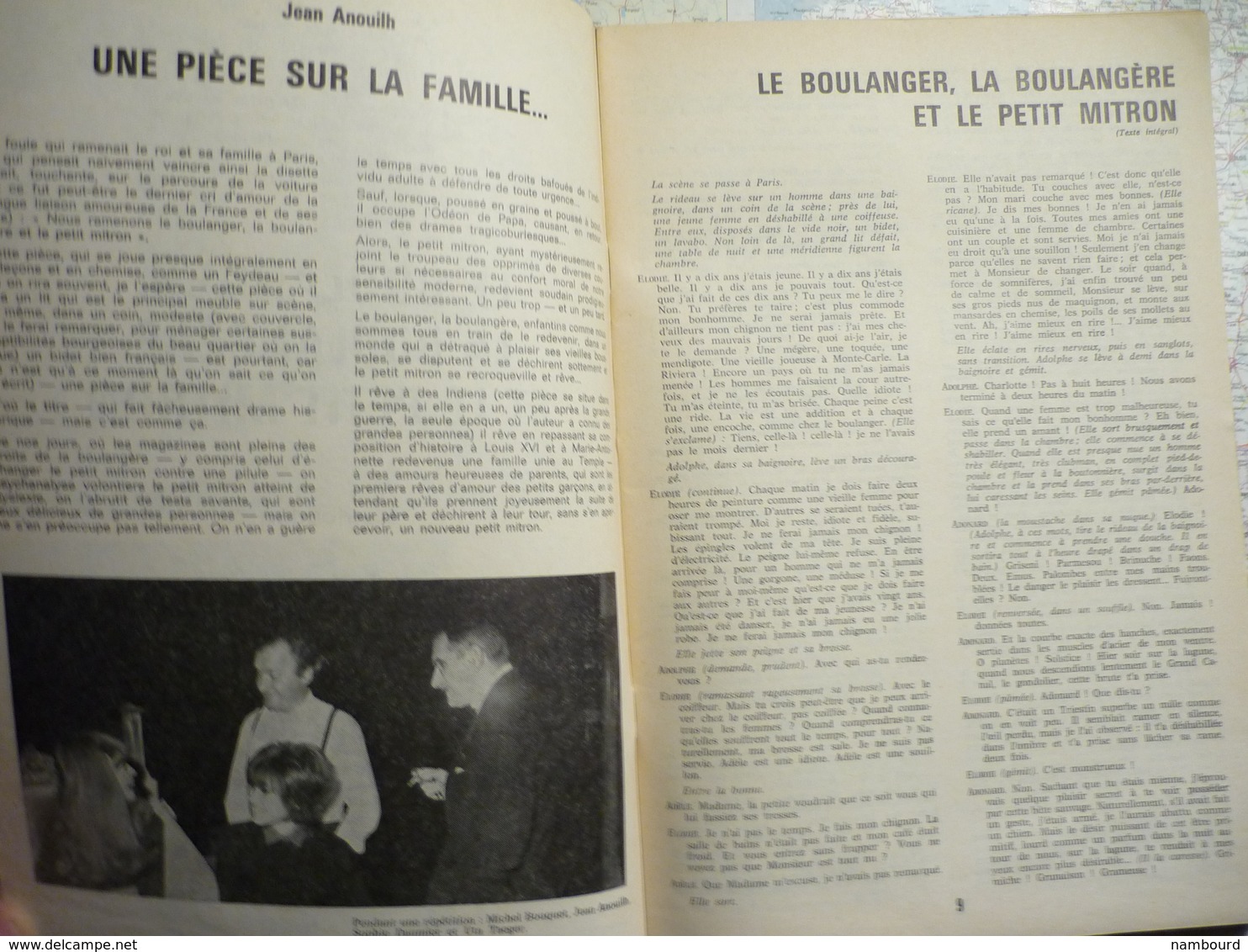 L'Avant-Scène Théâtre N°433 15 Septembre 1969 Le Bopulanger, La Bouangère Et Le Petit Mitron / Jean Anouilh - Autres & Non Classés