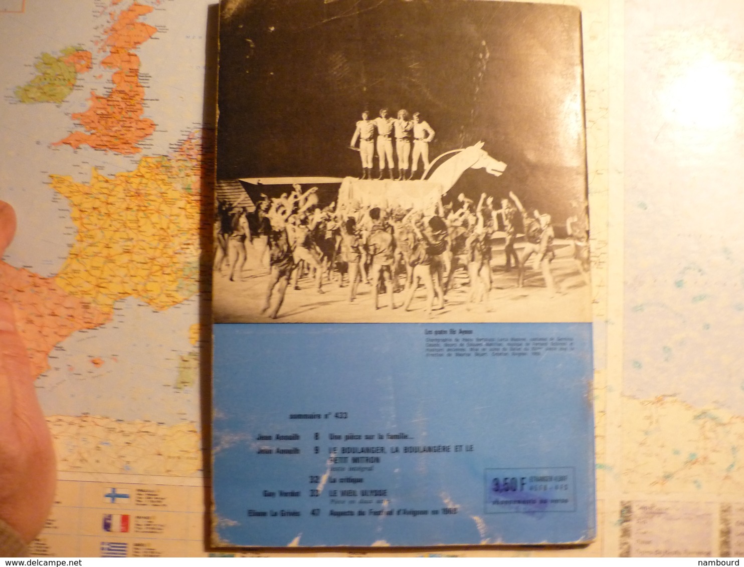 L'Avant-Scène Théâtre N°433 15 Septembre 1969 Le Bopulanger, la Bouangère et le Petit Mitron / Jean Anouilh