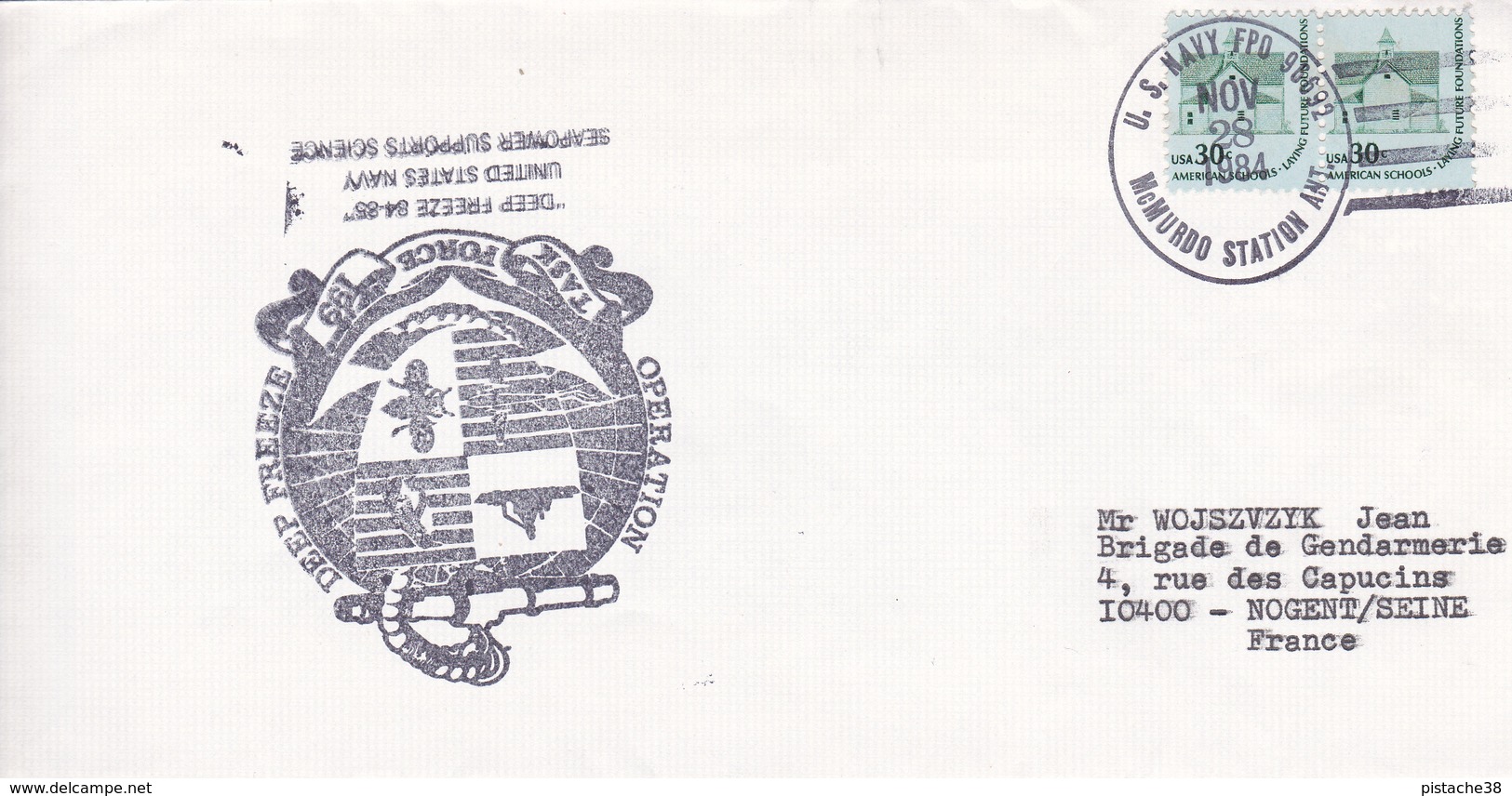 LETTRE U.S.A. ANTARCTICA Mc MURDO - Station FPO - 96692 De 1984 - 2 Scans - Research Programs