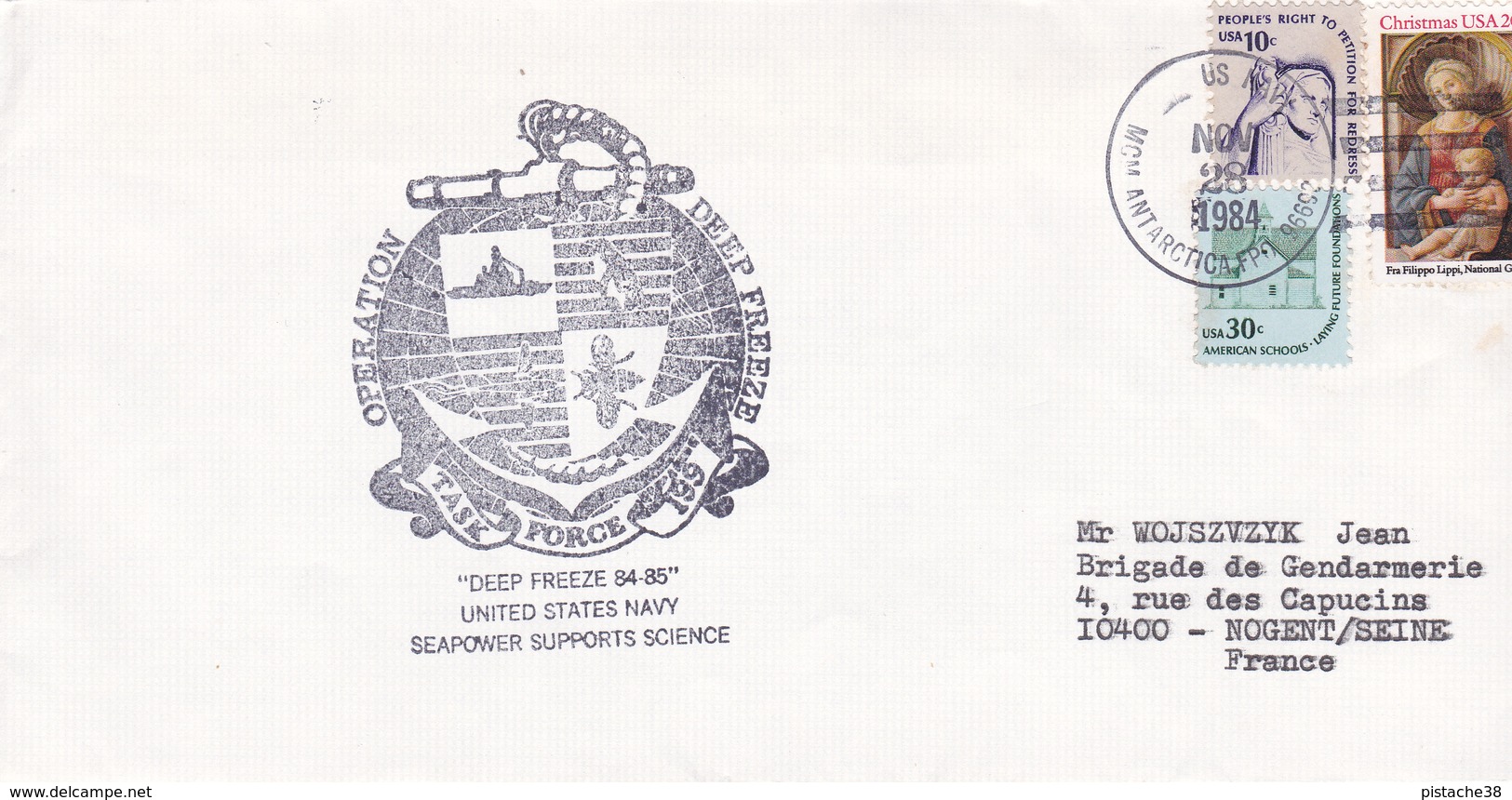 LETTRE U.S.A. ANTARCTICA Mc MURDO - Station FPO - 96692 Du 28 Nov. 1984 - 2 Scans - Research Programs