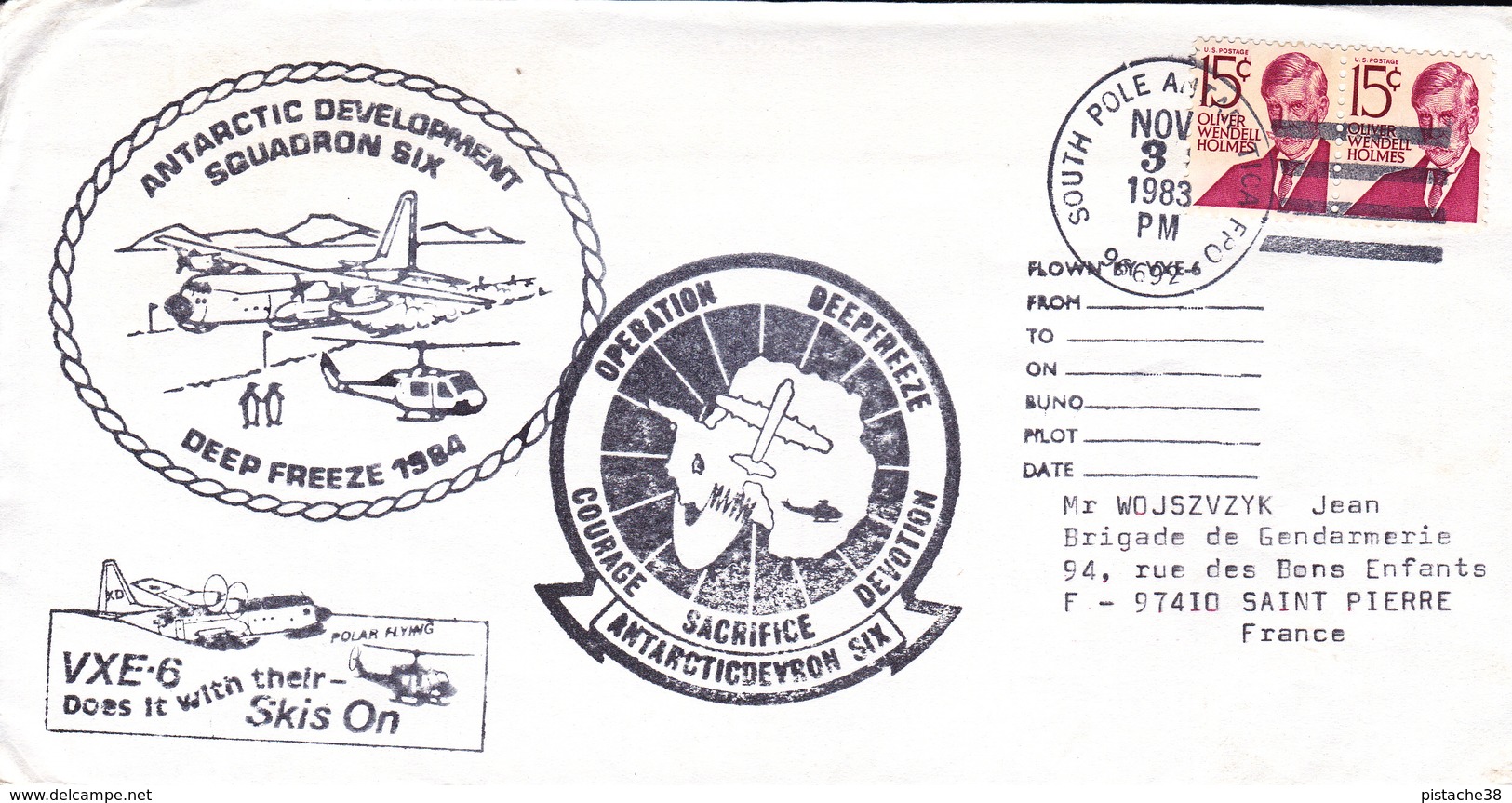 LETTRE U.S.A. ANTARCTICA Mc MURDO - Station FPO - 96692 Du 3 Nov. 1983 - 2 Scans - Research Programs