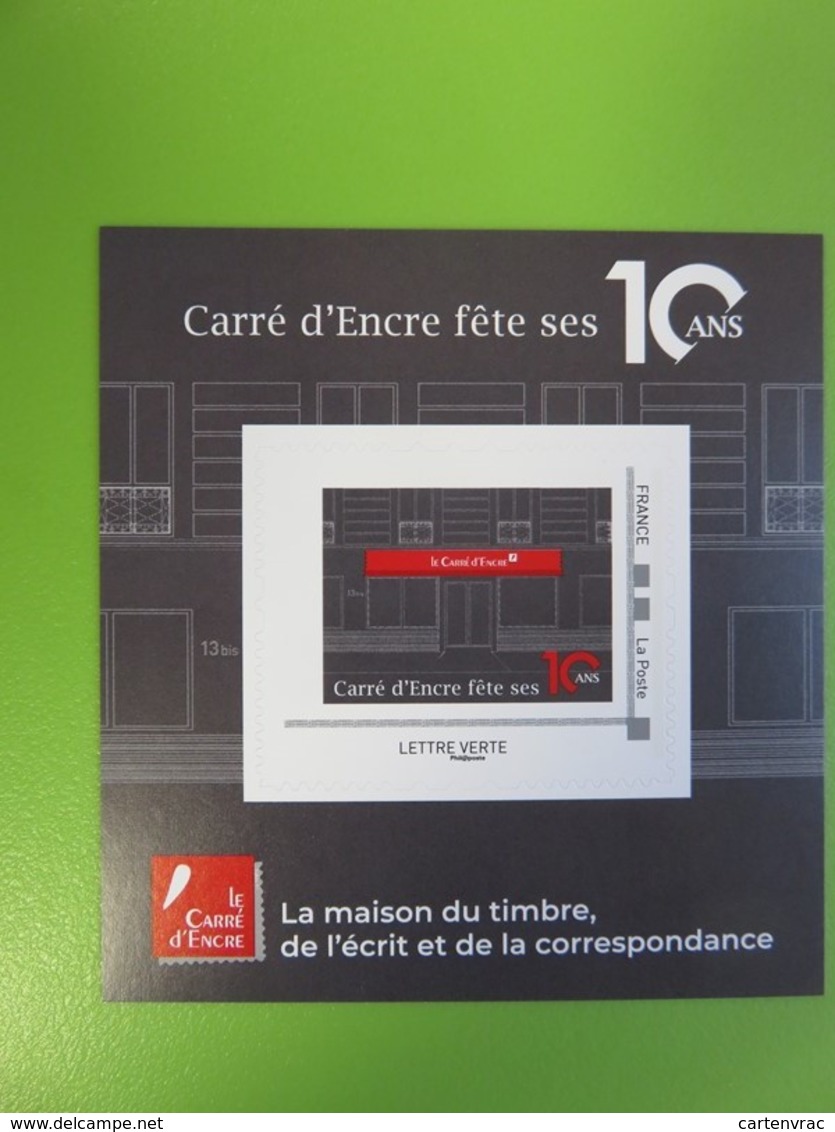 Mini Collector - Le Carré D'Encre Fête Ses 10 Ans - La Poste - 2019 - Lettre Verte - NEUF - Collectors