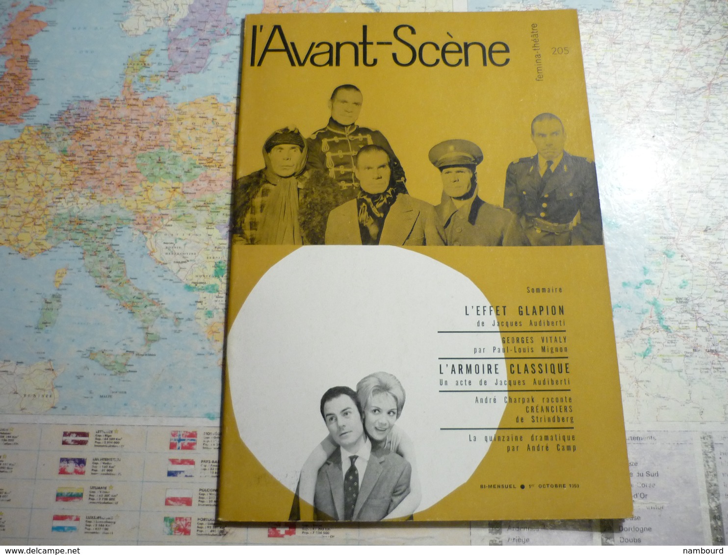 L'Avant-Scène femina-Théâtre lot de 13 numéros consécurifs du N°201 (15 Juillet 1959) au N°213 (1-er Février 1960)