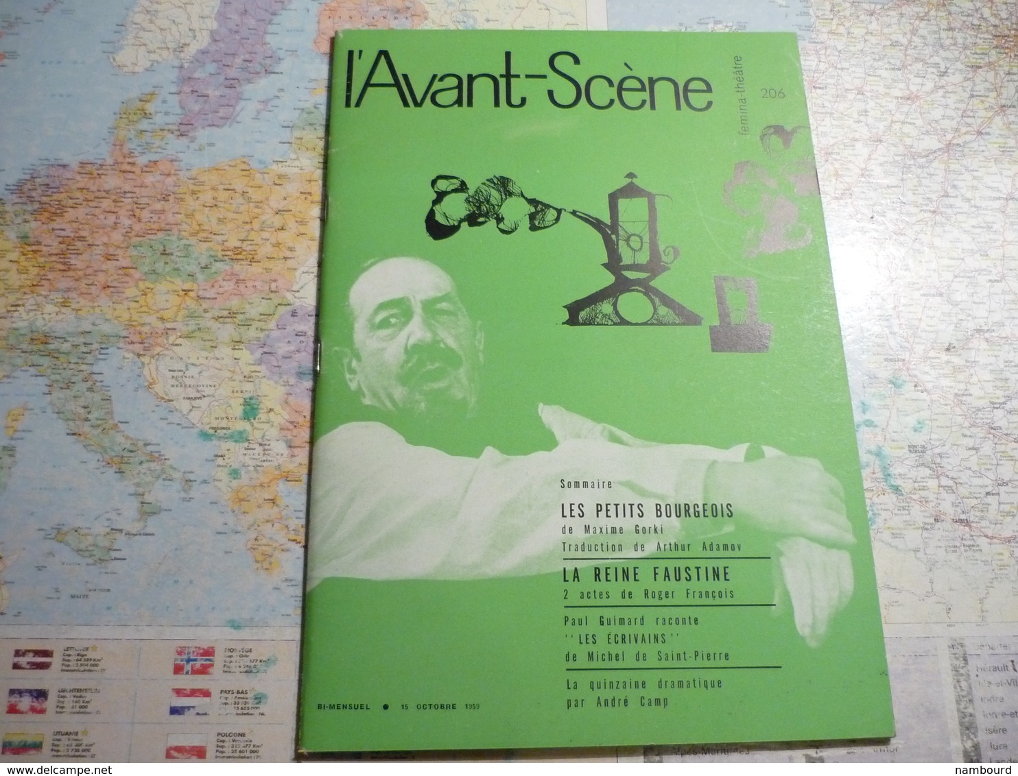 L'Avant-Scène femina-Théâtre lot de 13 numéros consécurifs du N°201 (15 Juillet 1959) au N°213 (1-er Février 1960)