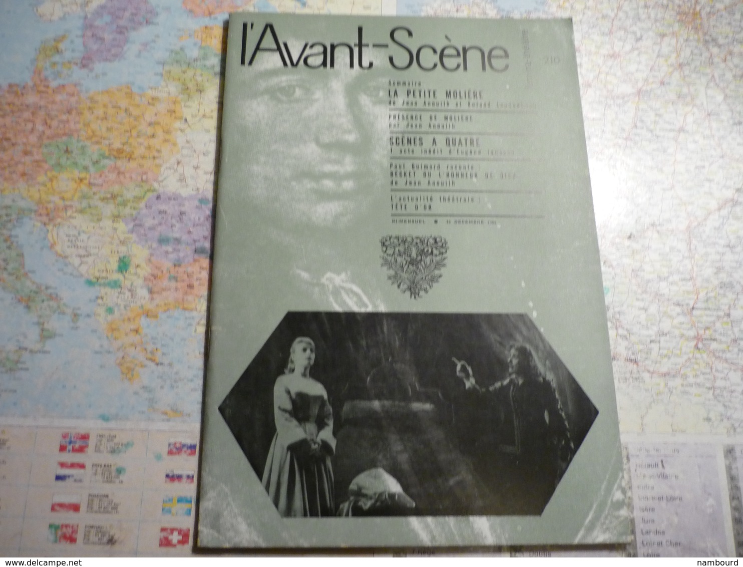 L'Avant-Scène femina-Théâtre lot de 13 numéros consécurifs du N°201 (15 Juillet 1959) au N°213 (1-er Février 1960)