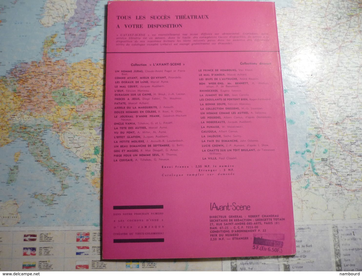 L'Avant-Scène femina-Théâtre lot de 14 numéros consécurifs du N°221 (1-er Juin 1960) au N°234 (1-er Janvier 1961)