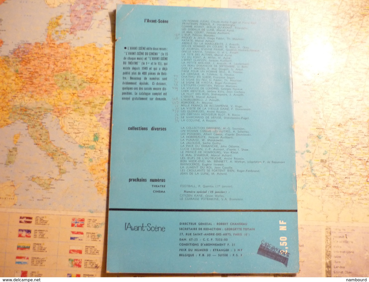 L'Avant-Scène Femina-Théâtre Lot De 14 Numéros Consécurifs Du N°255 (15 Décembre 1961) Au N°268 (1-er Juillet 1962) - Autres & Non Classés