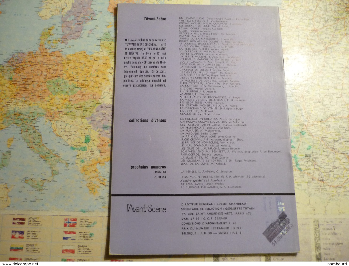 L'Avant-Scène Femina-Théâtre Lot De 14 Numéros Consécurifs Du N°255 (15 Décembre 1961) Au N°268 (1-er Juillet 1962) - Autres & Non Classés