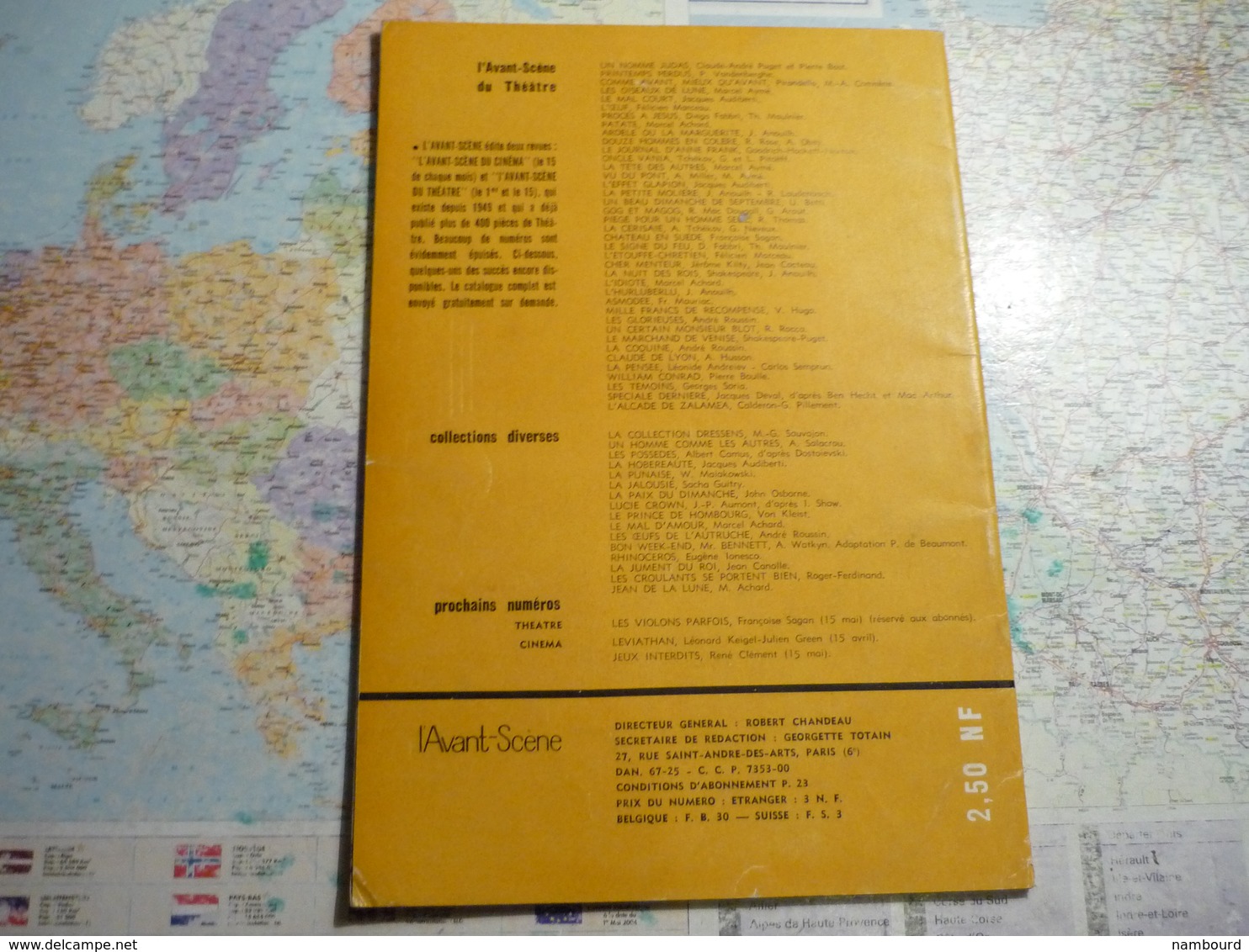 L'Avant-Scène femina-Théâtre lot de 14 numéros consécurifs du N°255 (15 Décembre 1961) au N°268 (1-er Juillet 1962)