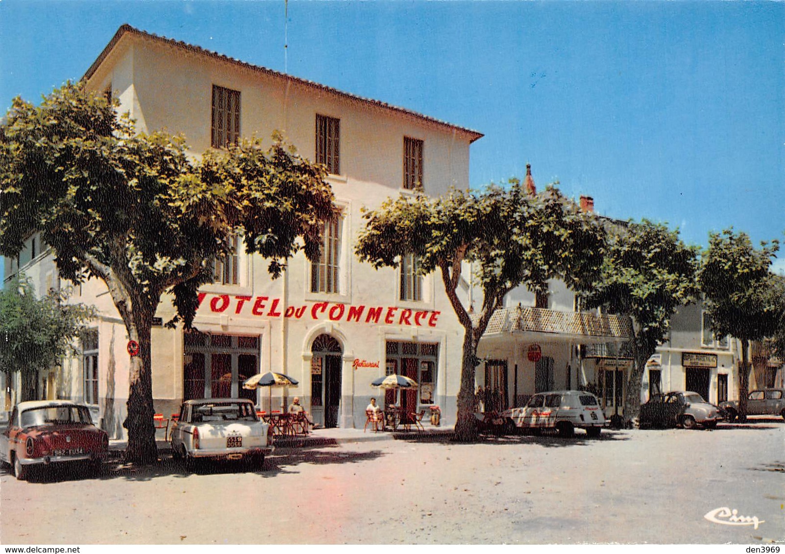 NISSAN-lez-ENSERUNE - L'hôtel Du Commerce - Automobiles - Renault 4L - Autres & Non Classés