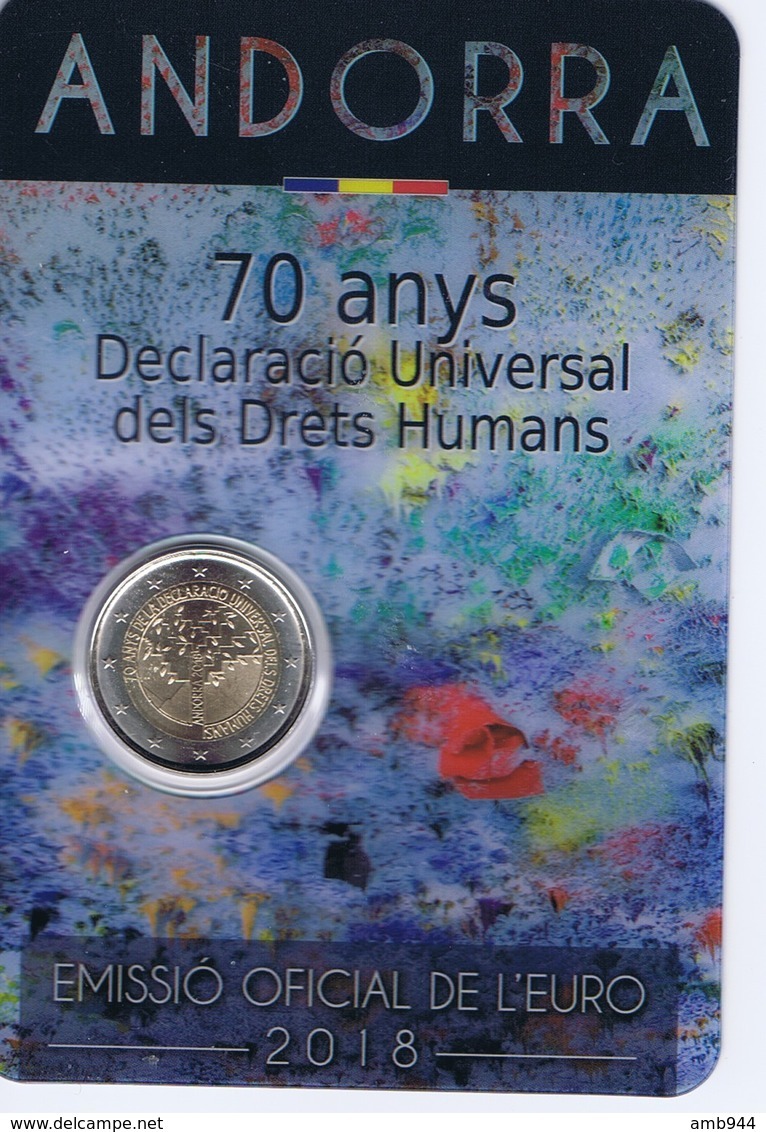 Andorra - 2 Euro Commemorativo 2018 In Confezione Originale - Diritti Umani - Andorra