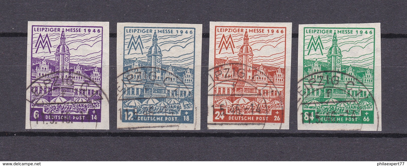 West-Sachsen - 1946 - Michel Nr. 162/65 B  Y - Gest. - 200 Euro - Sonstige & Ohne Zuordnung