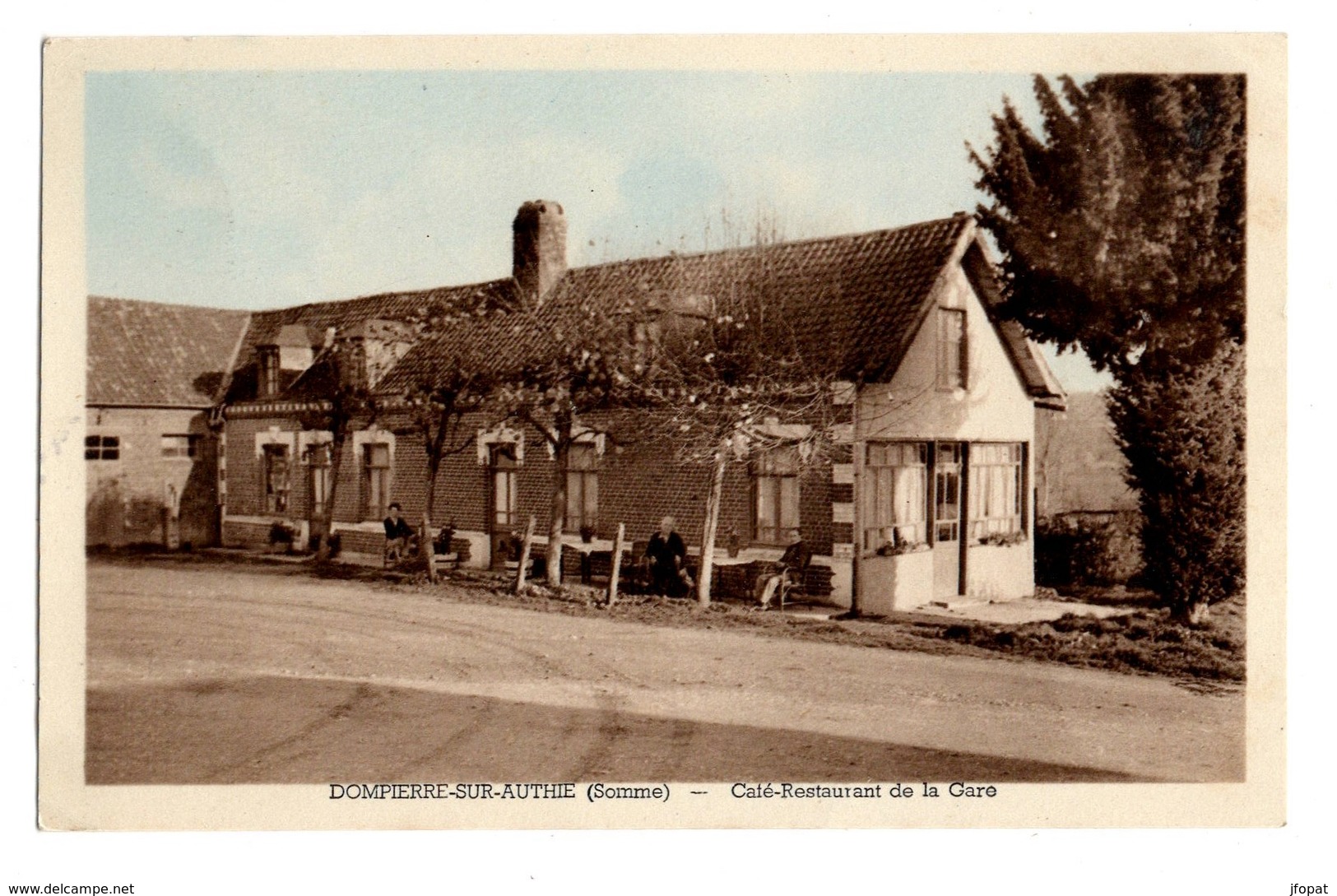 80 SOMME - DOMPIERRE SUR AUTHIE Café-restaurant De La Gare - Autres & Non Classés