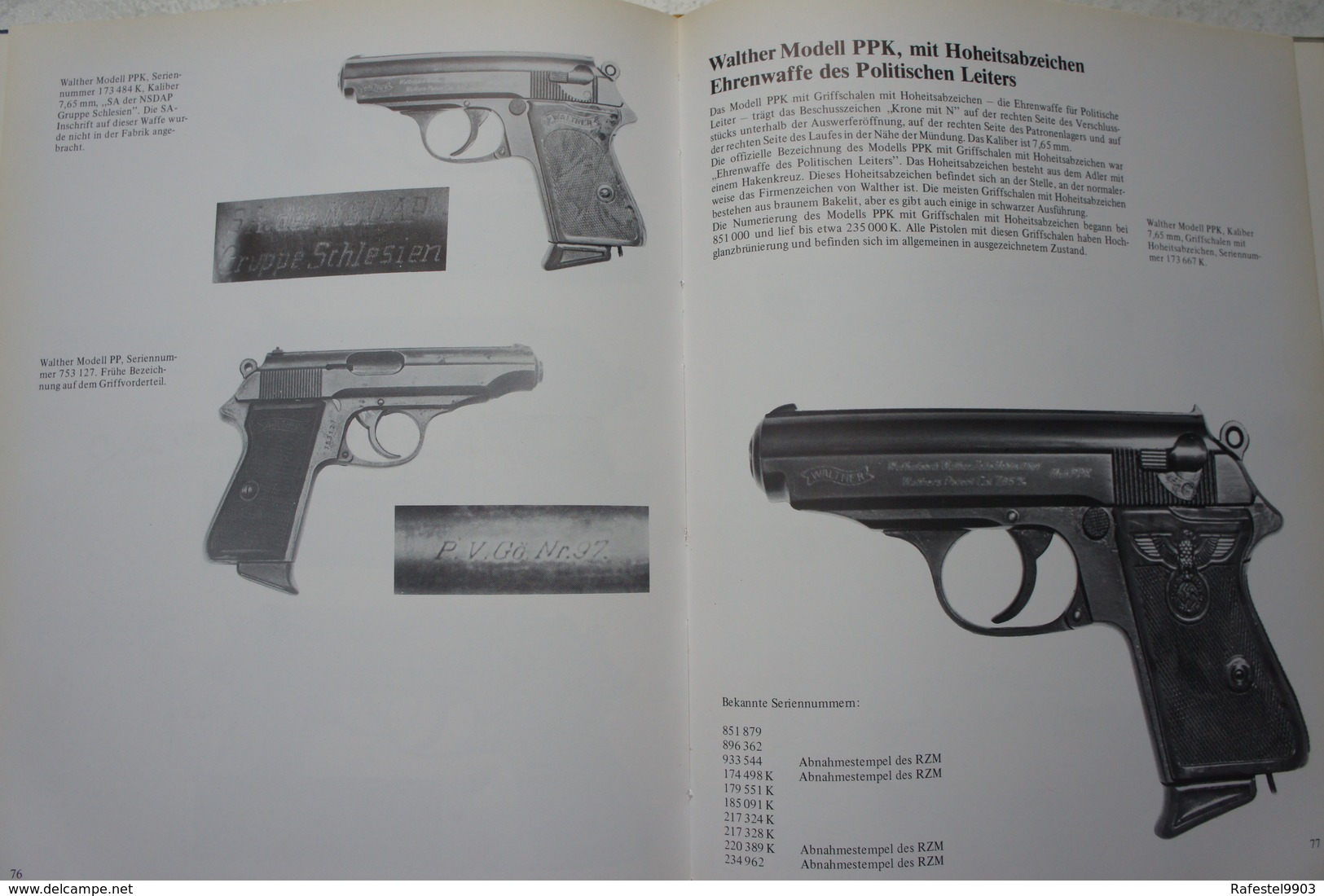 Buch WALTHER Feurerwaffen PP Und PPK Pistolen 1929-45 Waffenfabrik Pistolet Automatique Arme à Feu Automatic Gun - Andere & Zonder Classificatie