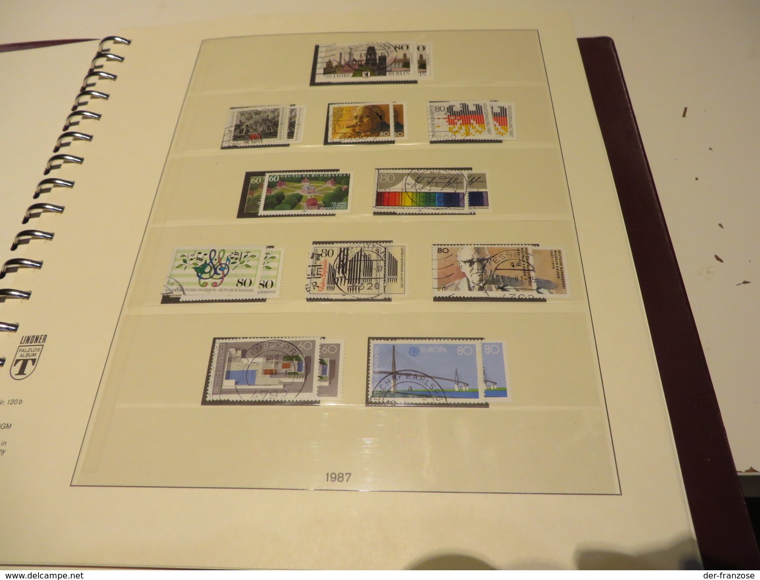 DEUTSCHLAND - BUND  1987 Bis 1993  Posten  O /  ** / MARKEN Auf LINDNER -T- FALZLOS - VORDRUCKTEX  Im RINGBINDER - Sammlungen (im Alben)