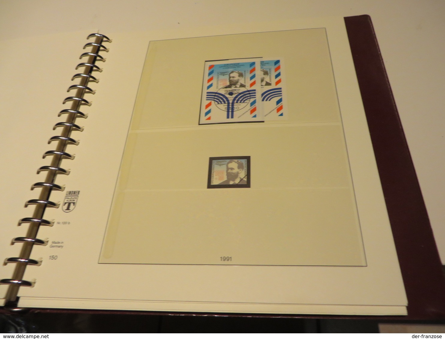 DEUTSCHLAND - BUND  1987 bis 1993  Posten  o /  ** / MARKEN auf LINDNER -T- FALZLOS - VORDRUCKTEX  im RINGBINDER