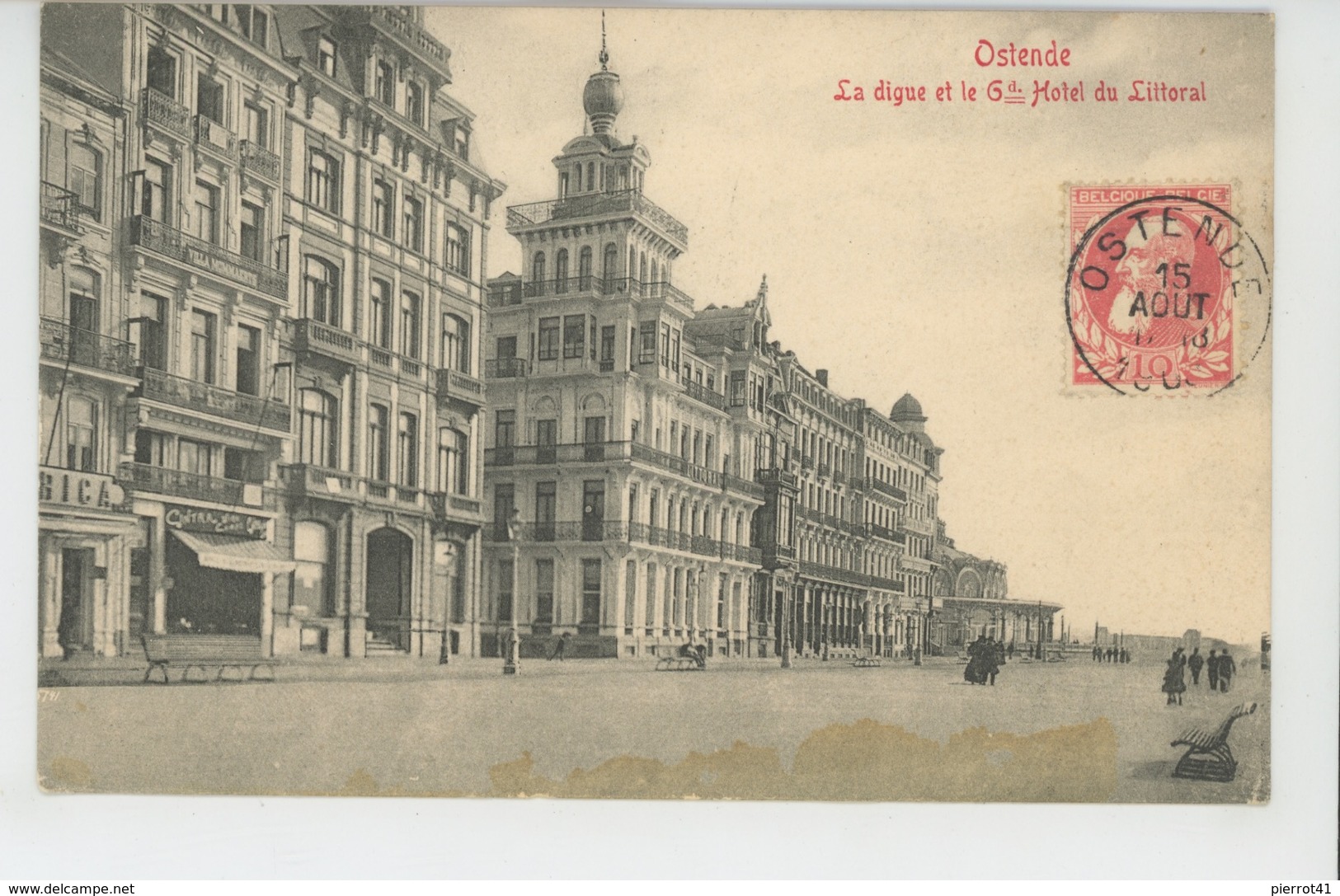 BELGIQUE - OSTENDE - OOSTENDE - La Digue Et Le GRAND HOTEL DU LITTORAL - Oostende