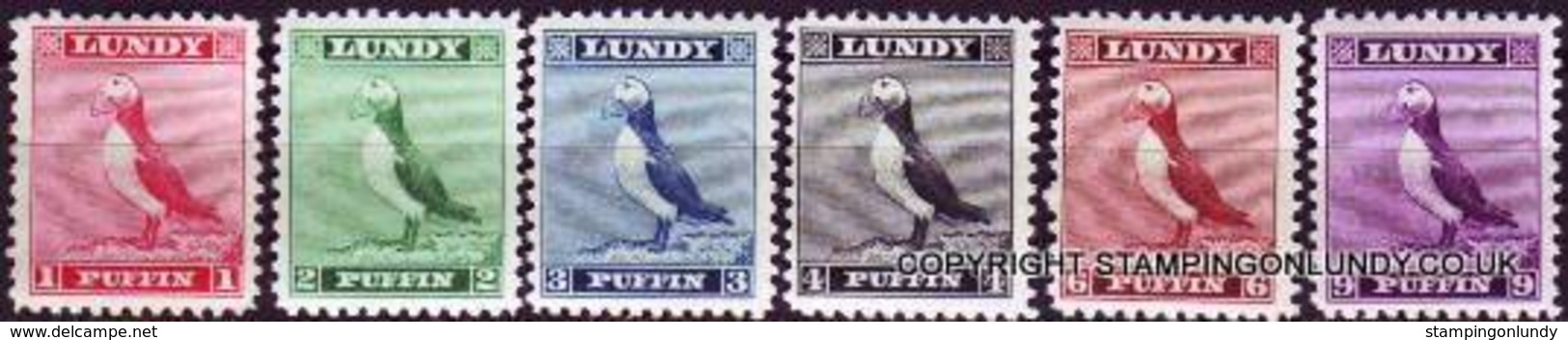 #L44. Great Britain Lundy Island Puffin Stamp 1957 Puffins Set Mint. Free UK P+p! Offers? - Emissione Locali