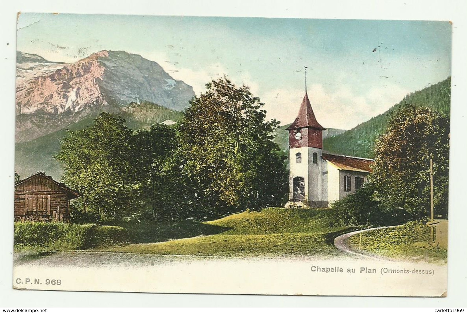 CHAPELLE AU PLAN - ORMONTS-DESSUS - VIAGGIATA 1932 FP - Ormont-Dessus 