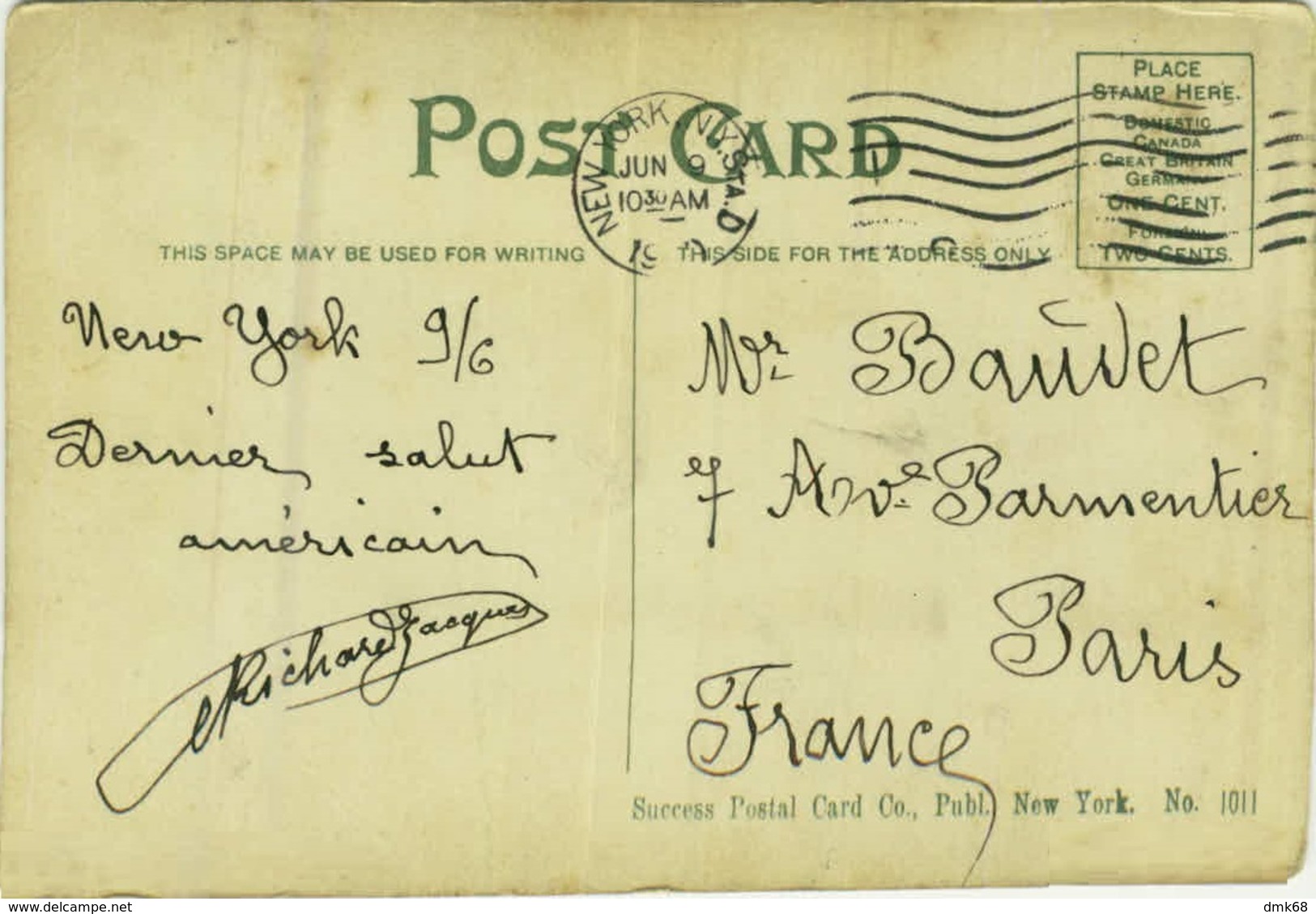 NEW YORK - MADISON SQUARE GARDEN - PUB. SUCCESS POSTAL POST. CARD. 1900s (BG6815) - Parcs & Jardins