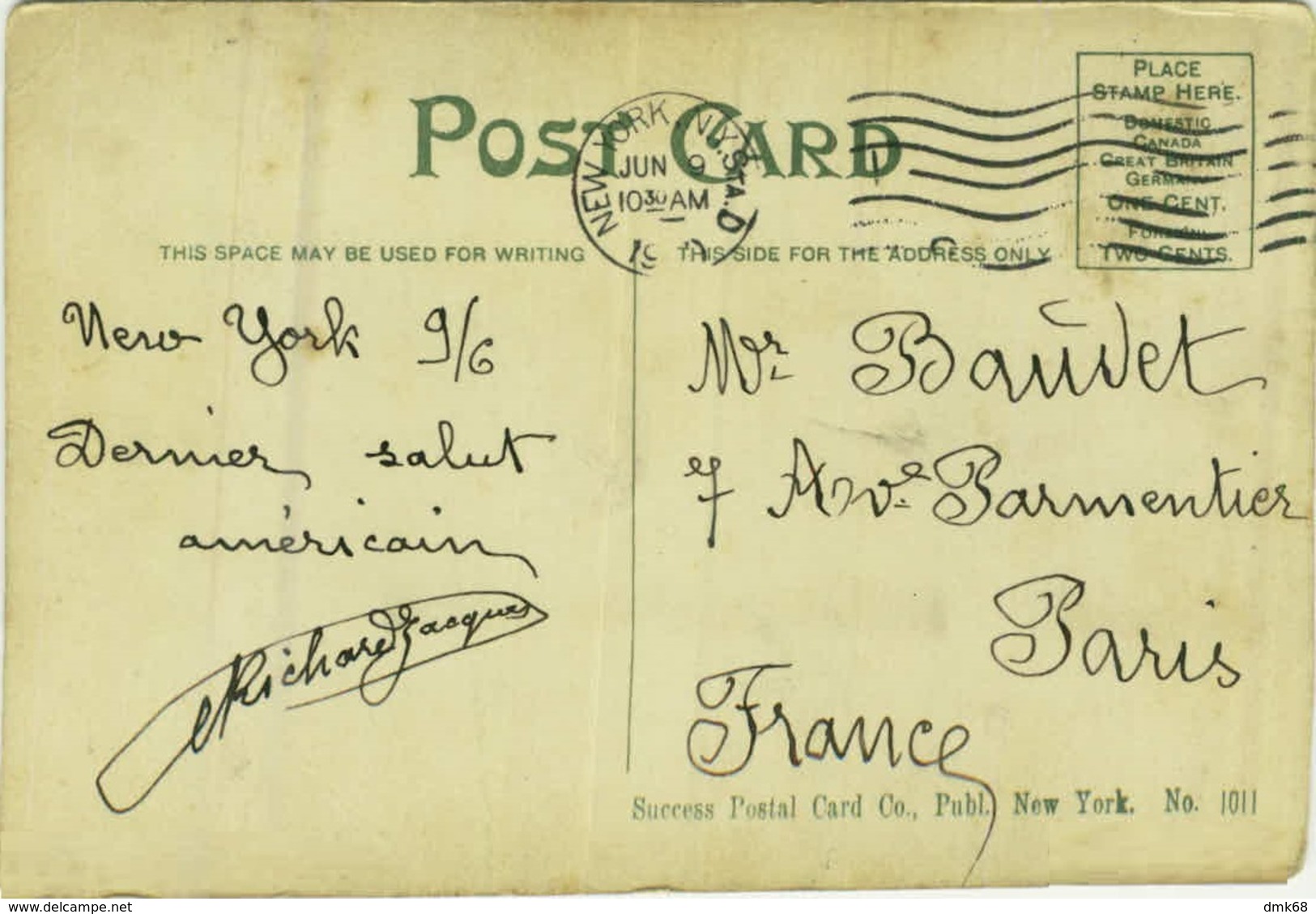 NEW YORK - MADISON SQUARE GARDEN - PUB. SUCCESS POSTAL POST. CARD. 1900s (BG6815) - Parchi & Giardini