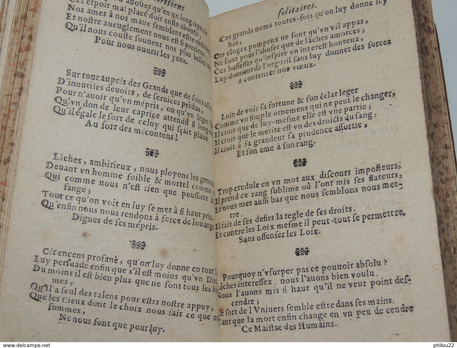 1660 Entretiens Solitaires, Ou Prières Et Méditations Pieuses En Vers François / BREBEUF - Antes De 18avo Siglo