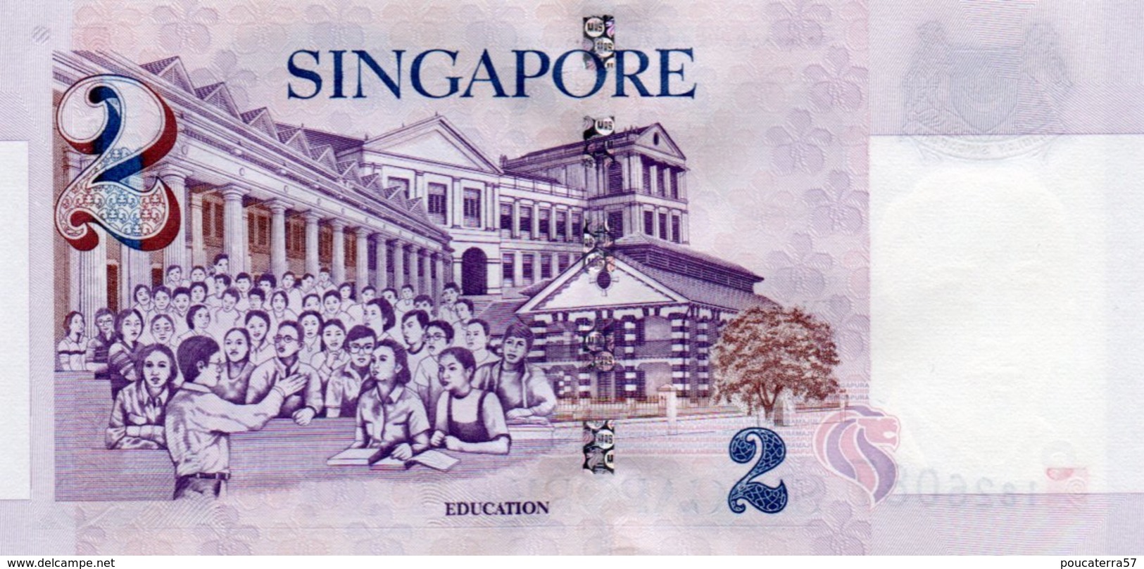 SINGAPORE= N/D    2  DOLLARS     P-45          UNC - Singapour