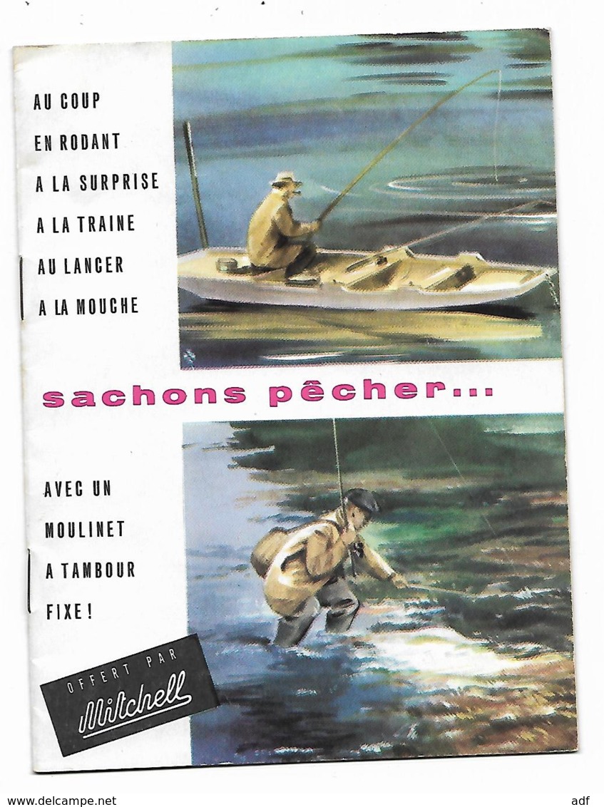 LIVRET " SACHONS PECHER " PUB PUBLICITES MOULINETS DE PECHE MITCHELL - Vissen