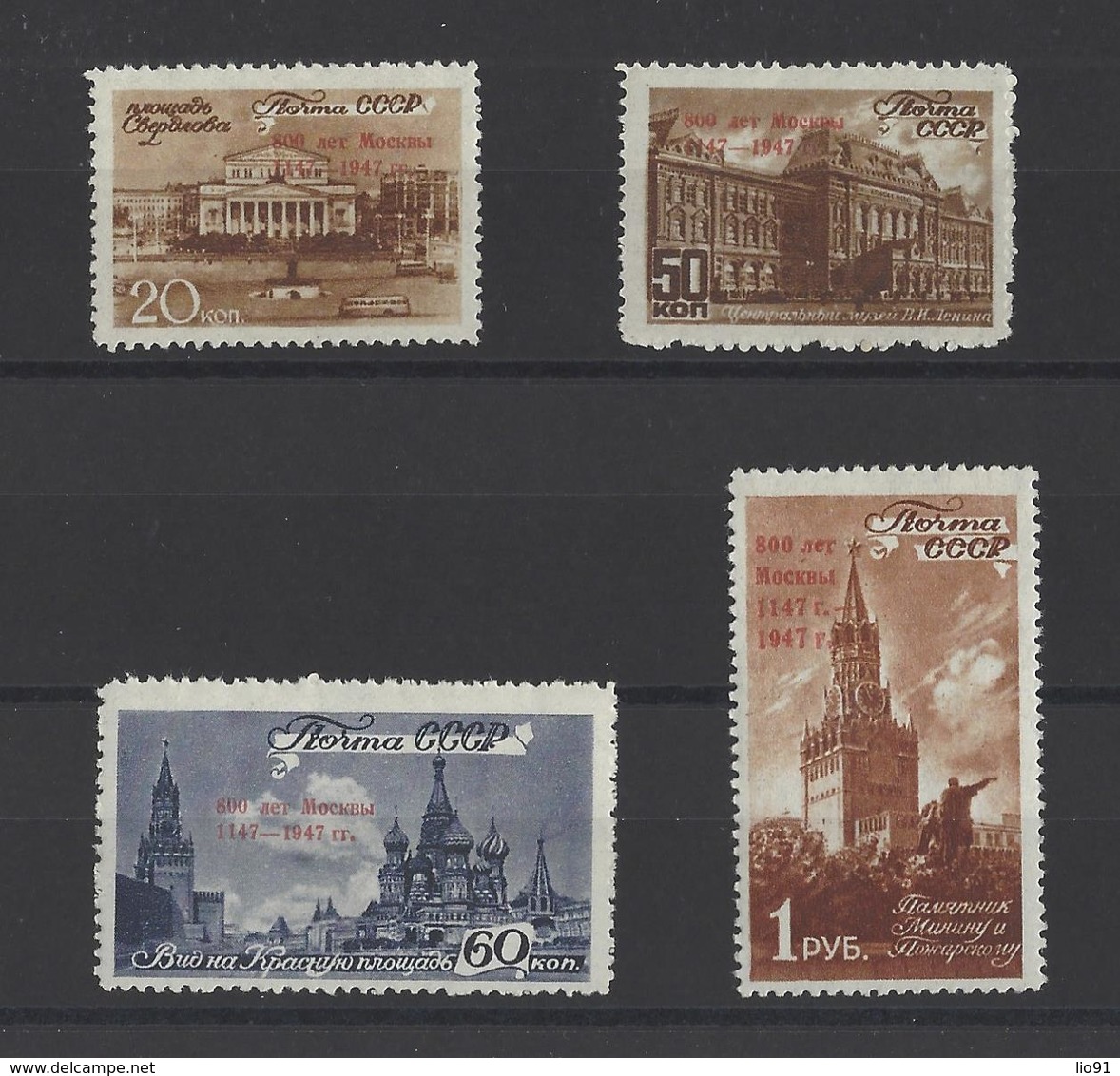 RUSSIE.  YT  N° 1117/1120  Neuf *  1947 - Unused Stamps