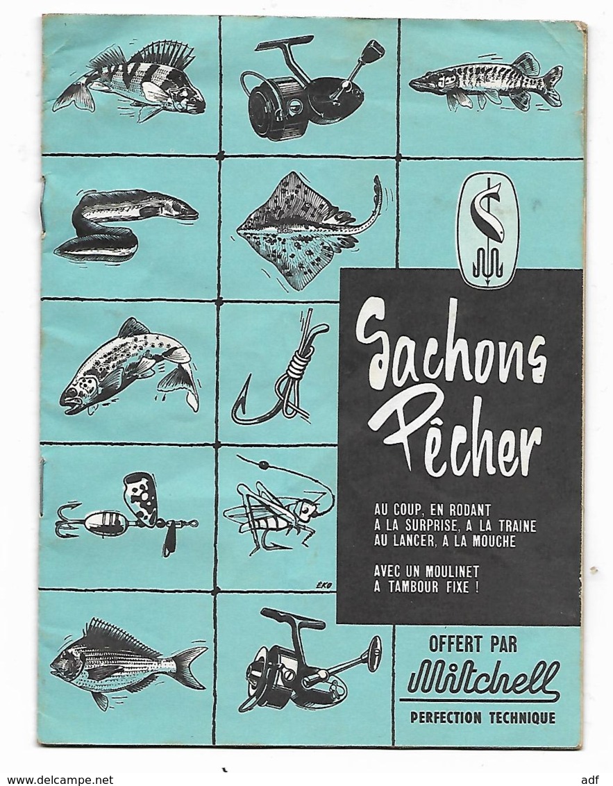 LIVRET SACHONS PECHER PUB PUBLICITE MOULINETS DE PECHE MITCHELL - Pesca