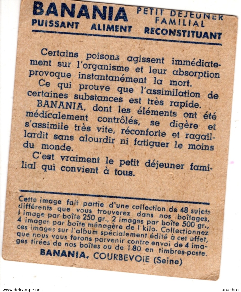 Image Chromo BANANIA N°23 Esclavage Nègres Empoisonnement - Banania
