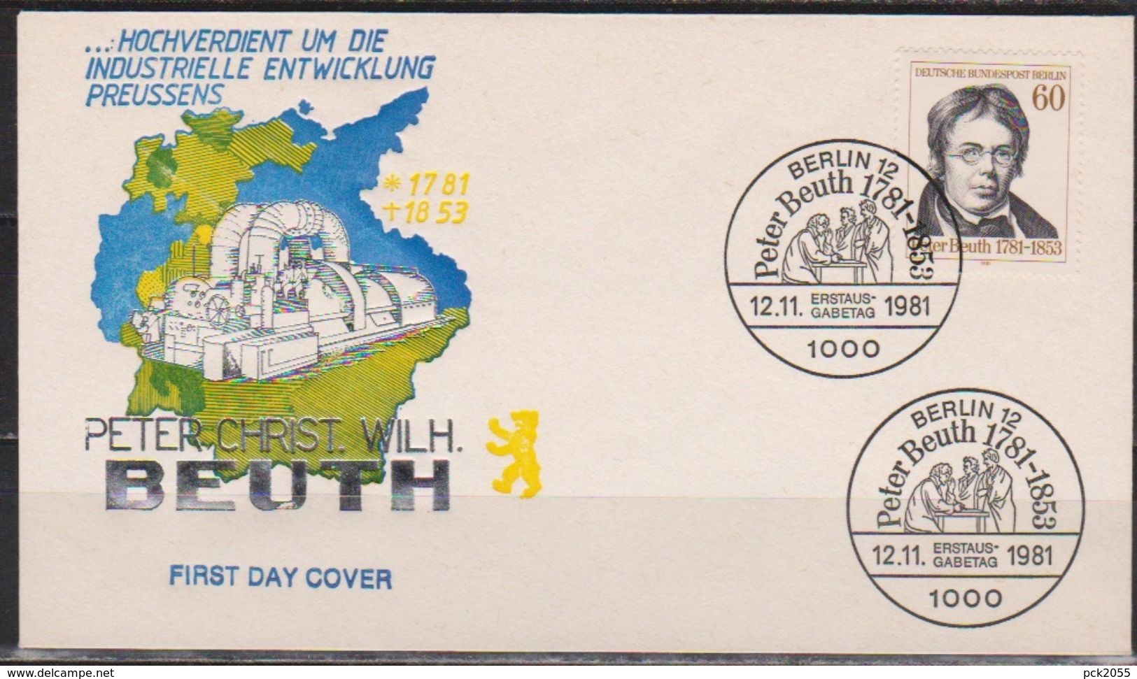 Berlin FDC 1981 Nr.654  200. Geb.Peter Christian Wilhelm Beuth (d 1605 ) Günstige Versandkosten - Other & Unclassified