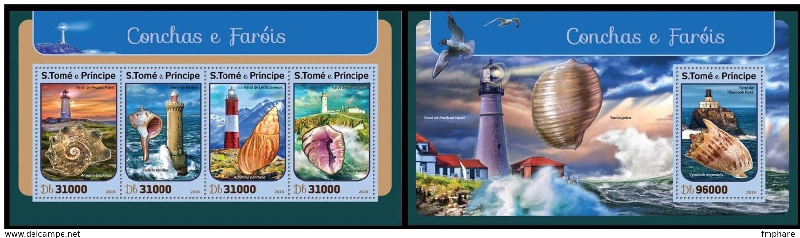 Phare Lighthouse Vuurtoren Leuchttürme Faro Fari TOME & PRINCIPE 2016 NEUF** MNH - Phares