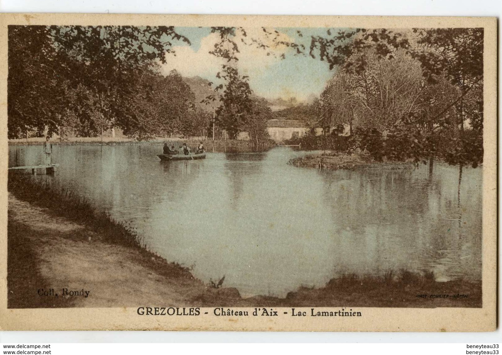 CPA (Réf : Q 842) GREZOLLES  (42 LOIRE) Château D'Aix - Lac Lamartinien (animée, Canotage) - Sonstige & Ohne Zuordnung