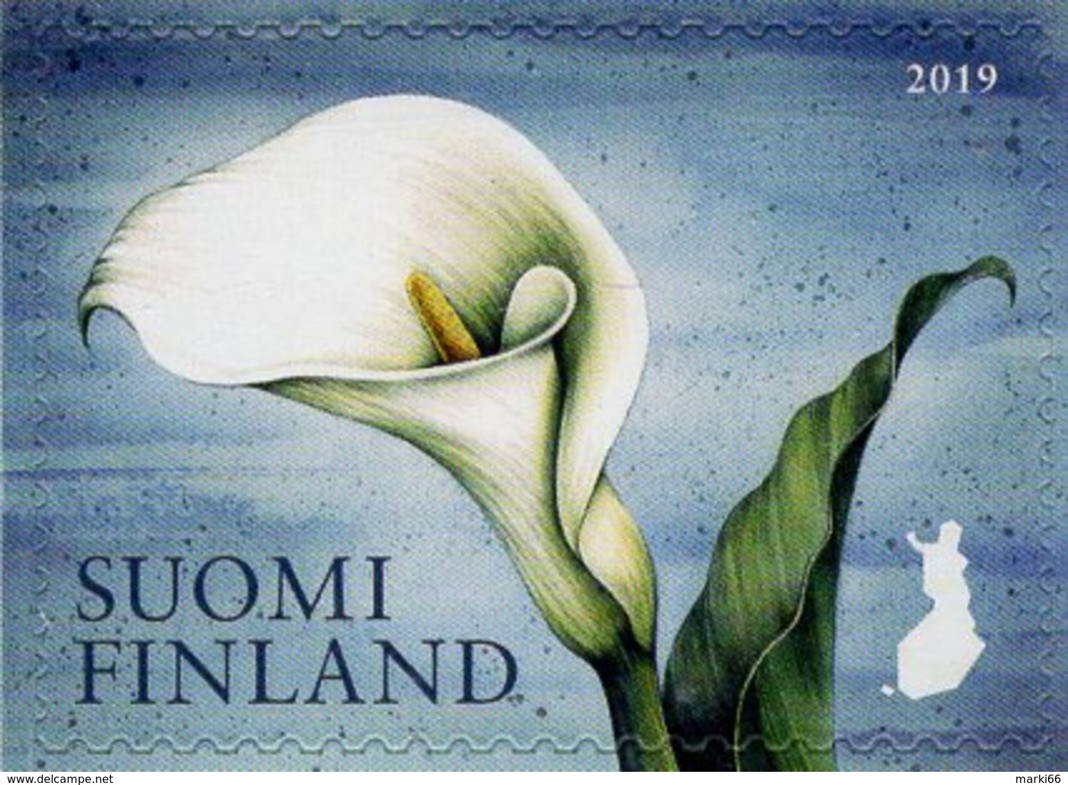 Finland - 2019 - Flowers - Calla - Mint Self-adhesive Stamp - Neufs
