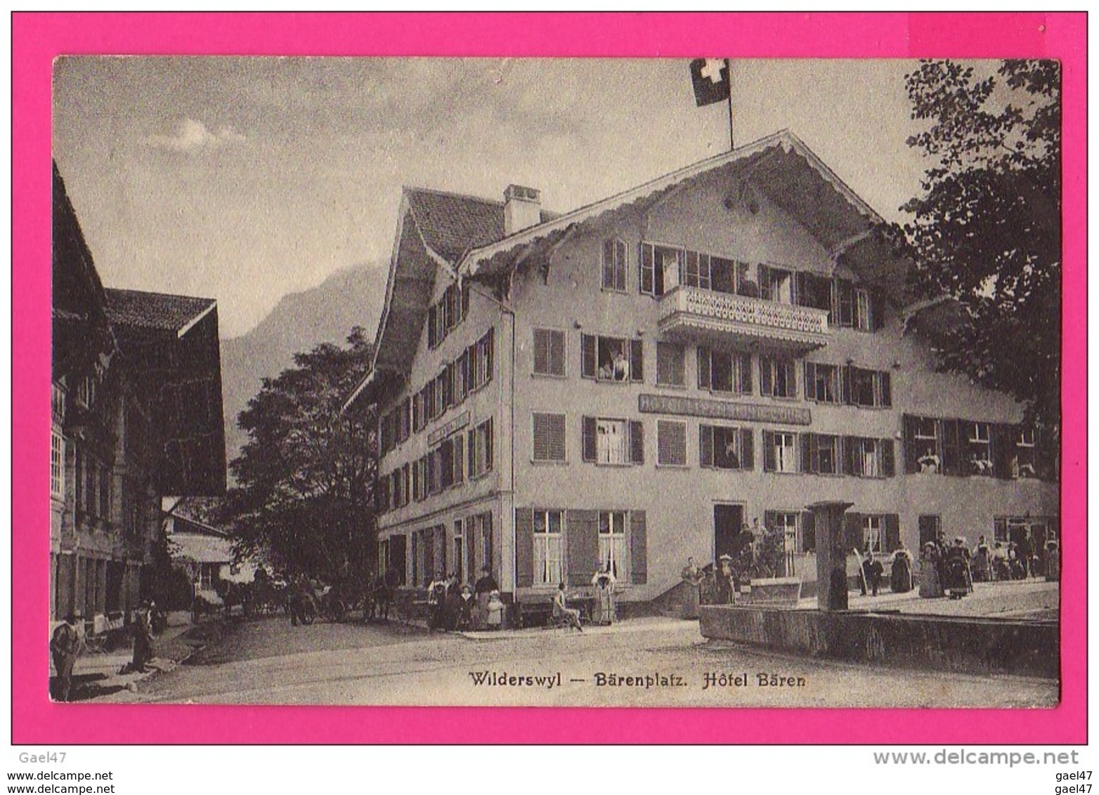 CPA (Réf : Z928) WILDERSWYL (SUISSE) Bärenplatz Hôtel Bären (animée, Fontaine) - Autres & Non Classés