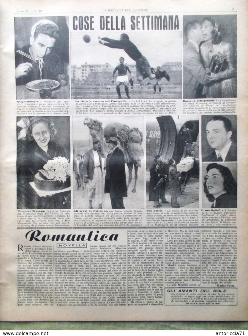 La Domenica Del Corriere 6 Marzo 1949 Scacchi Stazione Milano Ciclisti Carnevale - Altri & Non Classificati