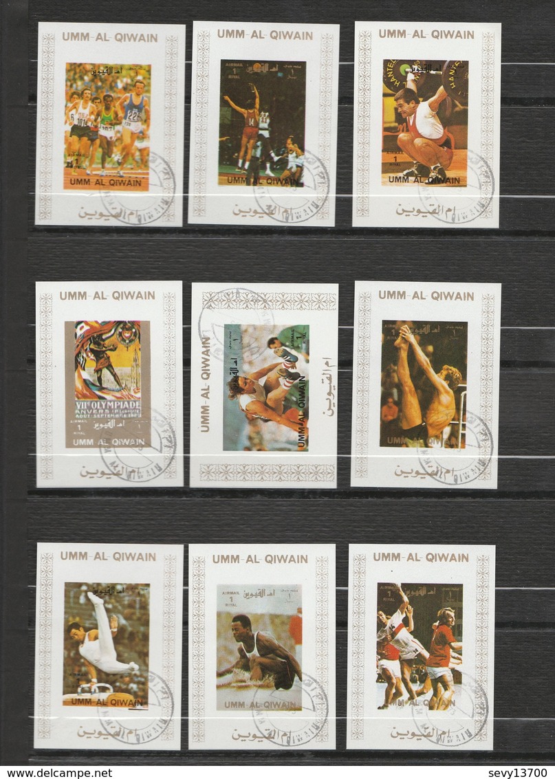 Umm Al Qiwain - Lot De 16 Timbres Jeux Olympique De Munich 1972 Mi 938 à 953 - Umm Al-Qiwain