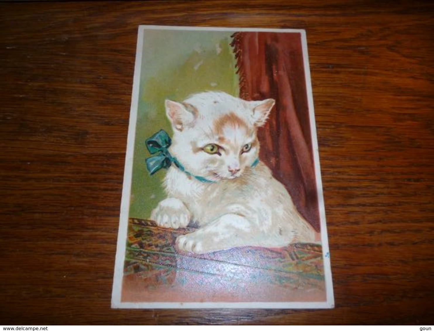 Carte Postale Fantaisie Illustrateur  Chat Chaton Kat Cat  Blanc Carte Gauffrée - Katten