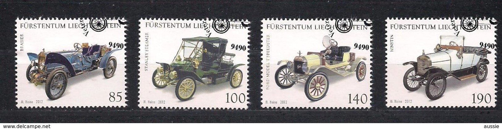 Liechtenstein 2012 Yvertn° 1580-1583 Micheln° 1639-1642 (o) Oblitéré Cancelled Voitures Autos Cars - Used Stamps