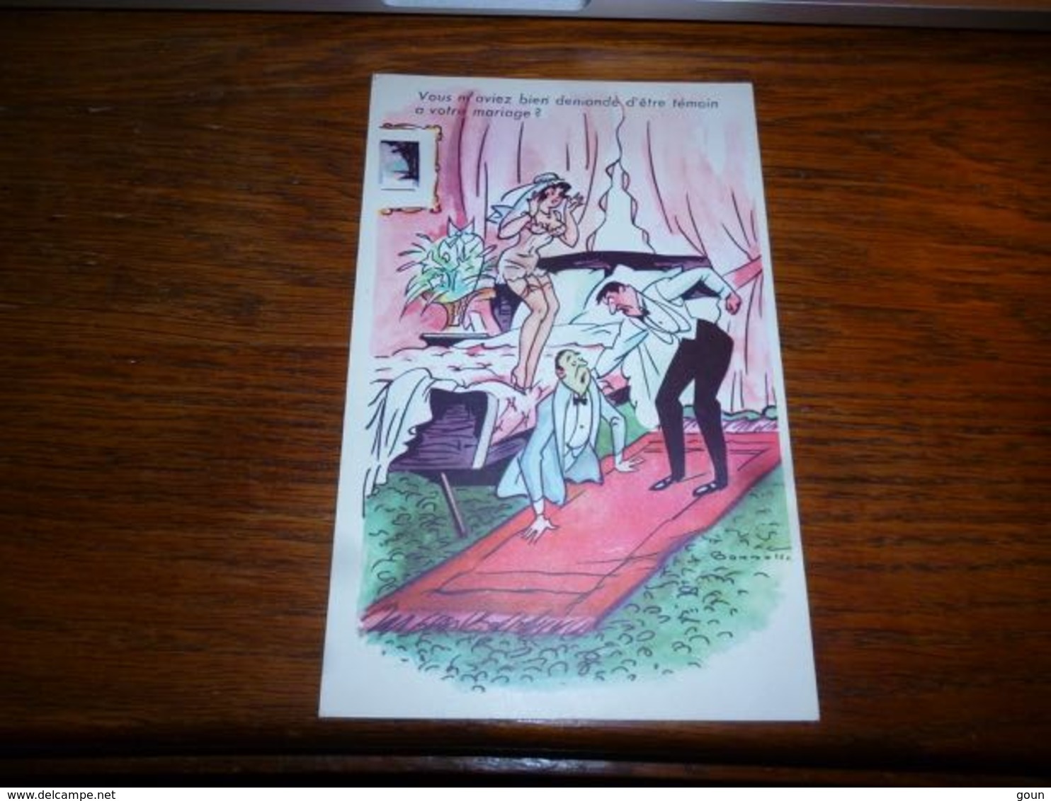 Carte Postale Fantaisie Illustrateur Femme Humour Mariage Mariée - Bonnotte