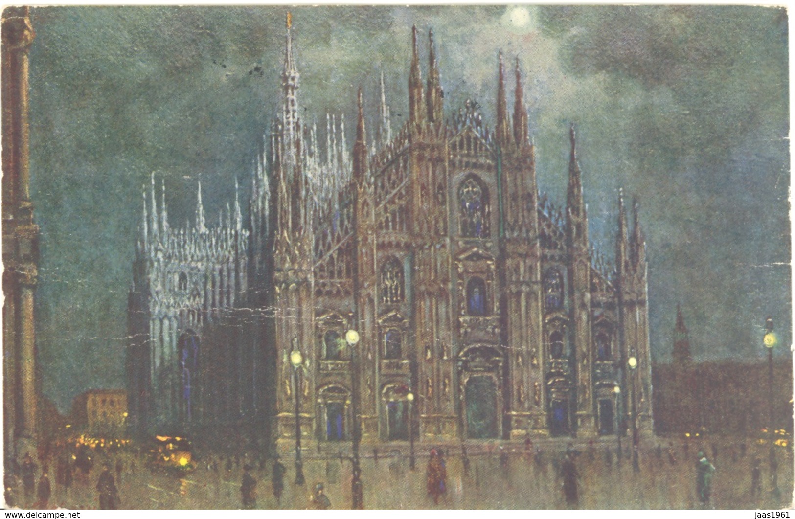 ITALY. OLD POSTCARD. MILAN CATHEDRAL. 1922 - Otros & Sin Clasificación