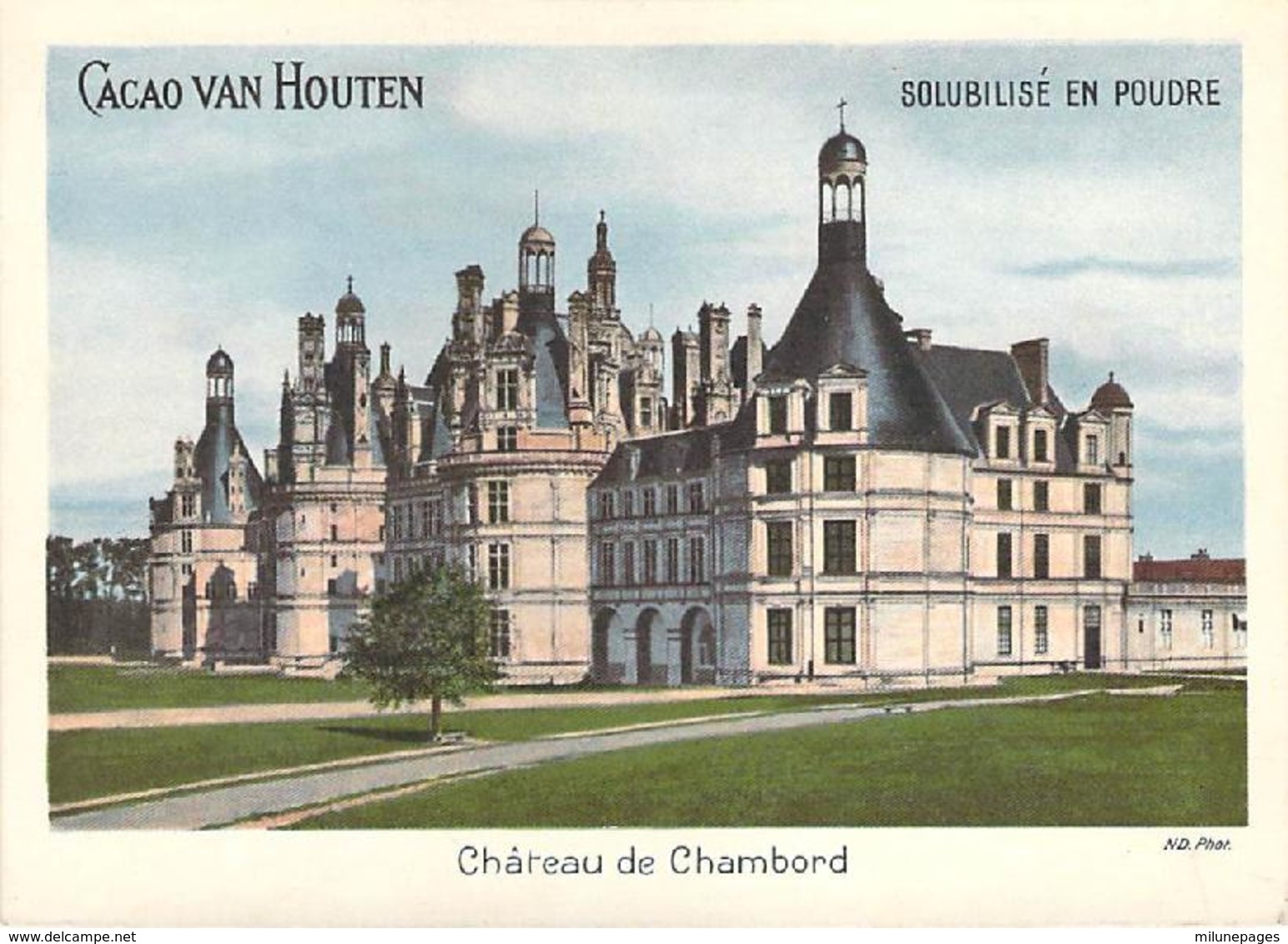 Grand Chromo Cacao Chocolat Van Houten Chateau De Chambord - Van Houten
