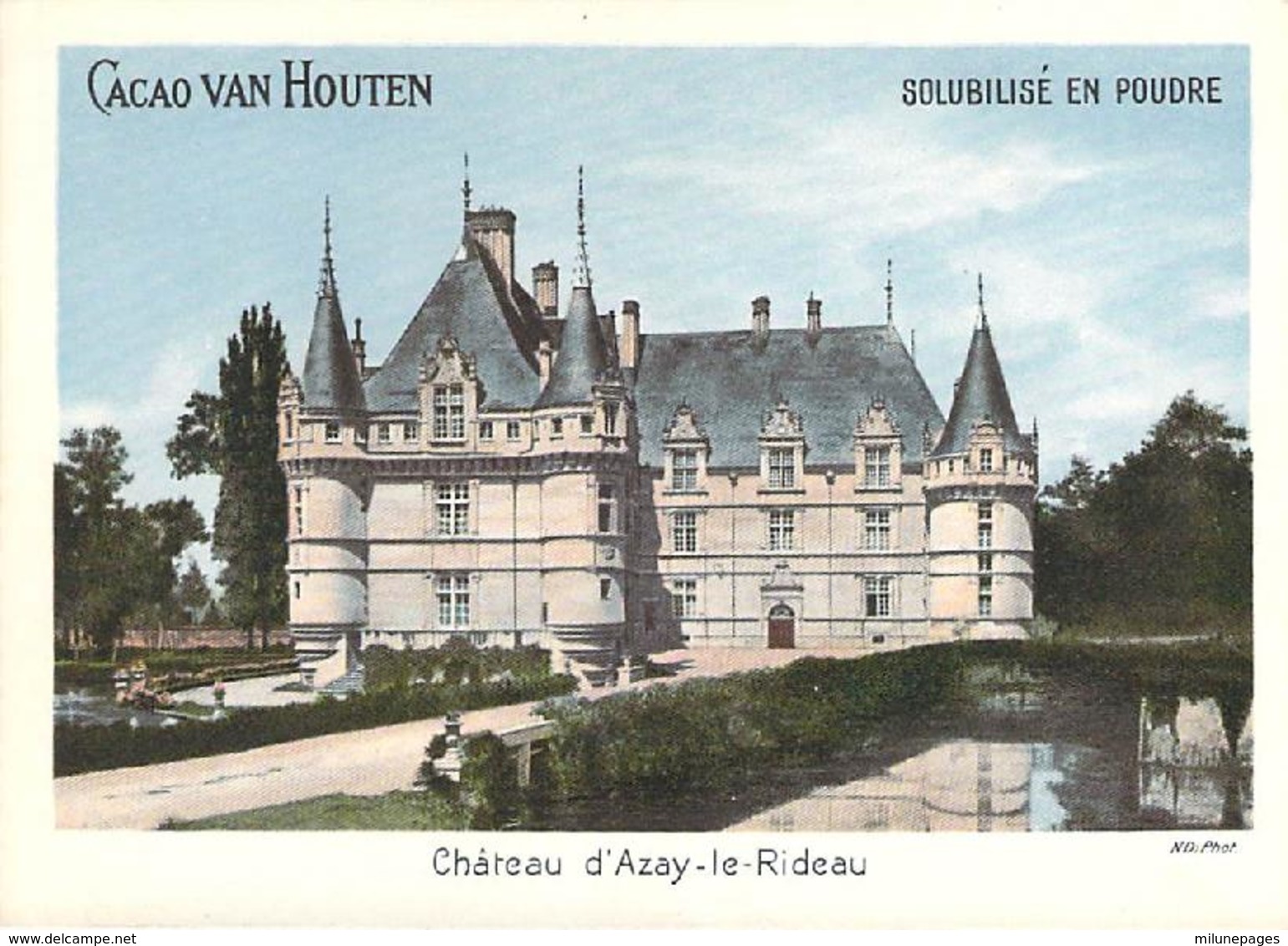Grand Chromo Cacao Chocolat Van Houten Chateau D'Azay Le Rideau - Van Houten