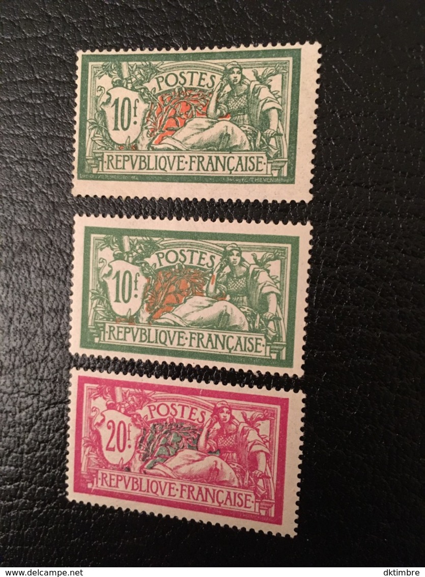 [1259] FRANCE Lot 3 Timbres Type Merson N°207 (2 Nuances) + 208 * MLH TB - Neufs