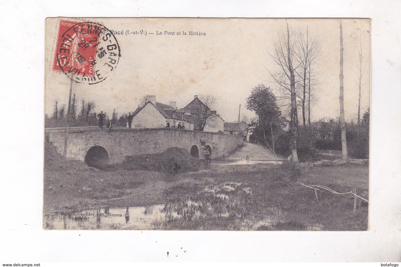 CPA DPT 35 PACE , LE PONT ET LA RIVIERE En 1908! - Other & Unclassified