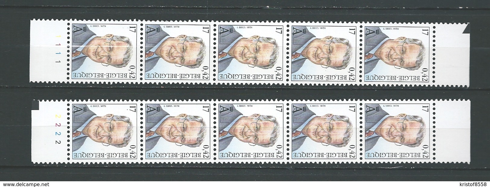 Zegel 2840 ** Postfris Met Plaatnummers 1-2 - 1991-2000