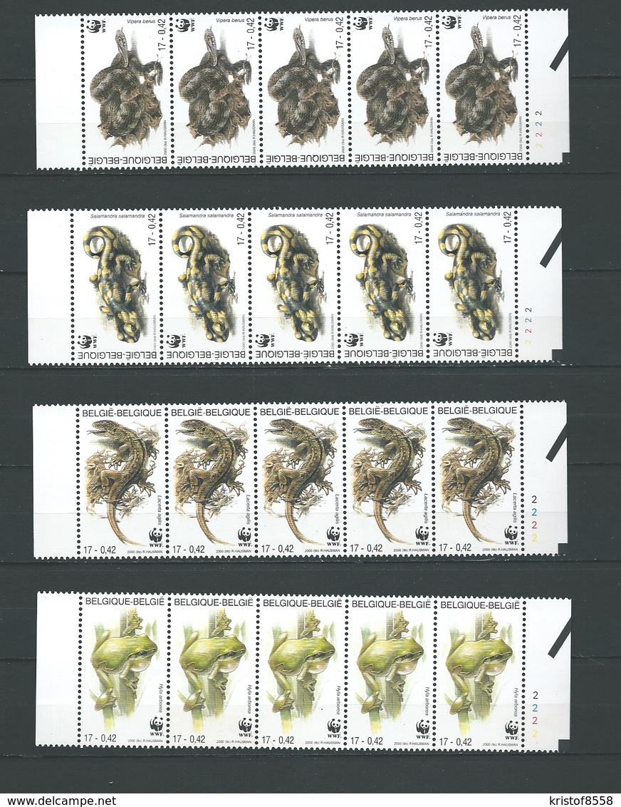 Zegels 2896 - 2899 ** Postfris Met Plaatnummers 1-2 - 1991-2000